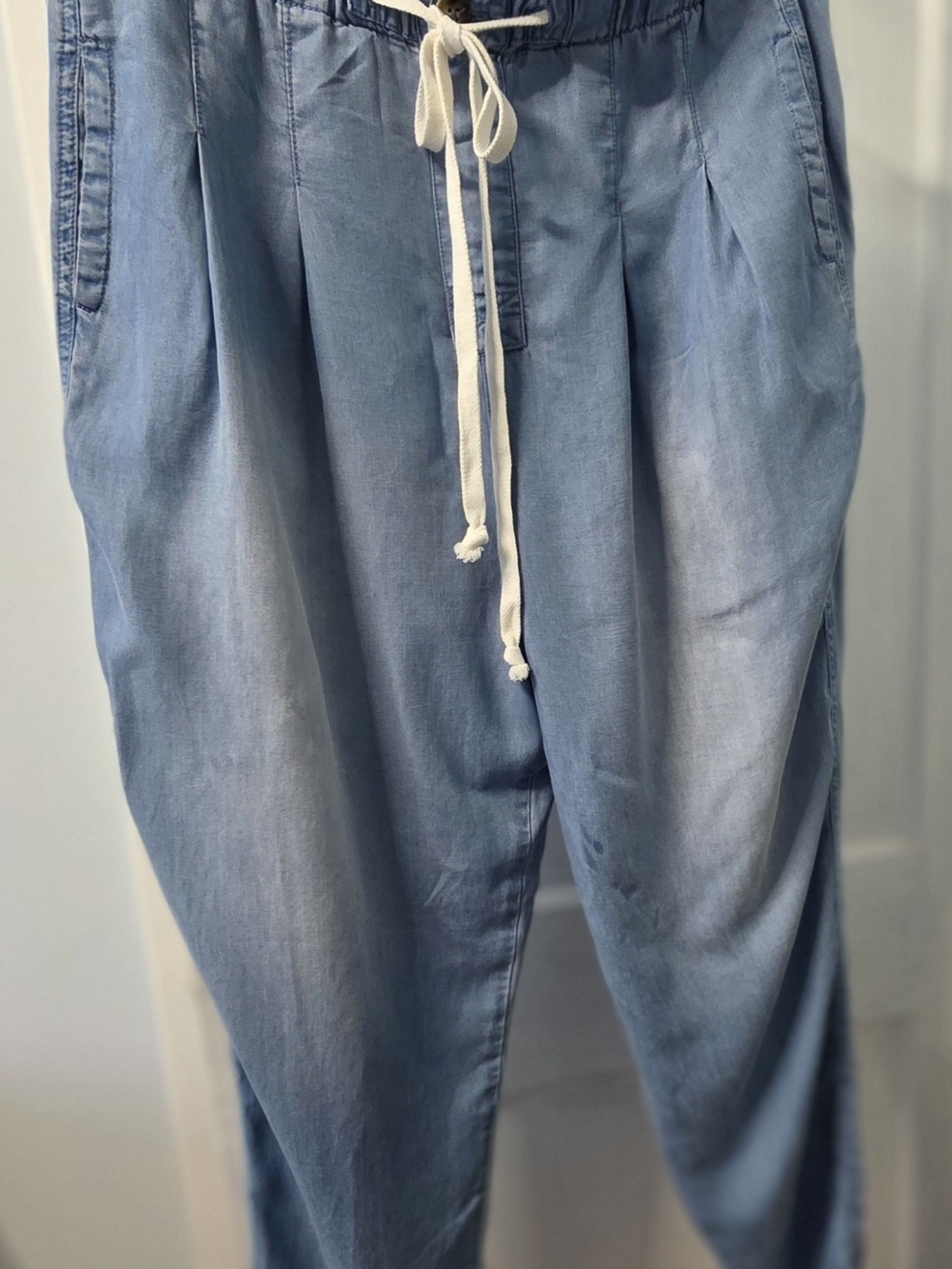 Zenana Outfitters Light Blue Drawstring Relaxed Pants